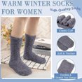 thumbnail image 3 of Fuzzy Slipper Socks Men Non Slip Socks Warm Socks Winter Fluffy Socks Cozy Slipper Fleece Socks for Men Women Christmas Gifts, 6 Pairs, 3 of 8