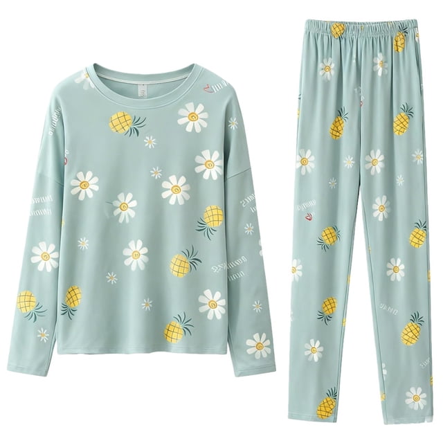 Conjunto de Pijamas de Navidad de la Mujer de Manga Larga de la Familia Que Coincide con los Pijamas, Traje de Casa Suave para el Salón de Vacaciones