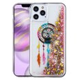 thumbnail image 1 of Kaleidio Case For iPhone 12 Pro Max (6.7") [Quicksand Glitter] TPU Gel Slim Hybrid Skin Cover [Liquid Dreamcatcher & Gold Stars], 1 of 6