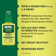 (6 pack) Repel Plant-Based Lemon Eucalyptus Insect and Mosquito Repellent, DEET-Free Bug Spray, 4 Oz
