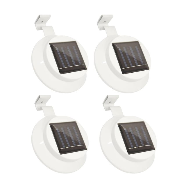 Valla Led Lámpara Ip65 Impermeable Luz De Pared Solar Canalón Solar Brillante Encendido / Apagado Automático Lámpara De Camino Al Aire Libre Ahorro De Energía Luz De Jardín Solar Para Decoración 4Pcs Advancent HA027755-02