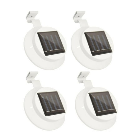 

4pcs Fence LED Lamp IP65 Waterproof Solar Wall Light Bright Solar Gutter Automatic Turn on/off Outdoor Pathway Lamp Energy Saving Solar Garden Light for Outdoor Decoration