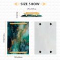 thumbnail image 3 of Iauyy Modern Square Bathroom Tray with Handles - Acrylic & Aluminum Alloy Vanity Countertop Organizer ，Greenish-blue, 3 of 7
