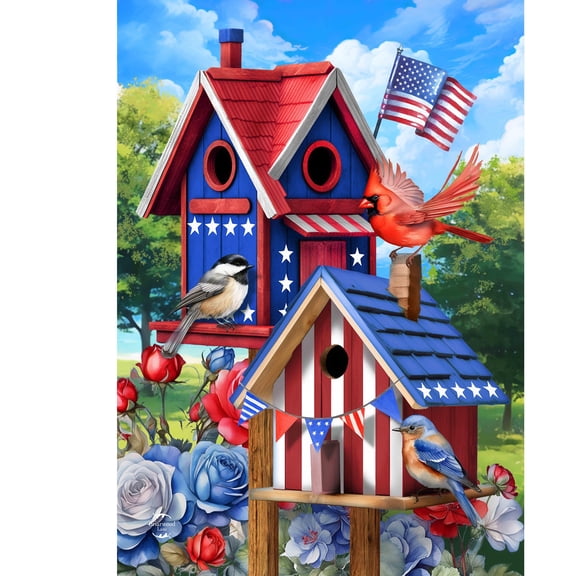 Briarwood Lane Summer Garden Flag 12x18 For Outdoor Home of the Free Birdhouses For Summer Garden Flag Flags For Outside