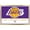 Gold Framed Version, variant on NBA Los Angeles Lakers - Logo 21 Wall Poster with Push Pins, 22.375" x 34"