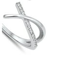 thumbnail image 3 of Crisscross Knot Style Diamond Engagement Ring, Open Cuff Diamond Ring, Adjustable Diamond Wedding Ring, Pave Set Diamond Ring, 1.5 Ct Simulated Diamond, 14K White Gold Plated, 3 of 4