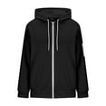thumbnail image 3 of Basic Zip Up Hoodies for Women 2025 Long Sleeve Plain Slim Fit Hooded Sweatshirt with Pockets Jacket Coat, 3 of 8