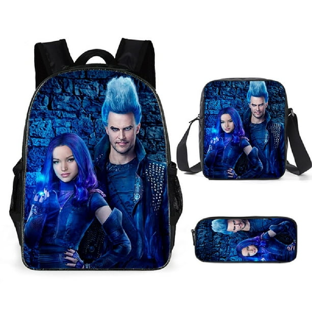 Mochila de moda de los descendientes 3 de la pelicula de Disney genuina mochila escolar para ninos con estuche para lapices mochila de viaje para hombres y mujeres regalo de Navidad 3