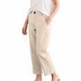 thumbnail image 5 of Women's Pants Business Casual Workwear Wide Leg Pants High Waisted Lightweight Cropped Trousers For Women Pantalones, 5 of 6