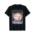thumbnail image 1 of Camiseta clásica de algodón con frase "Gato Benadryl Meme Benny", divertida y adorable., 1 of 6