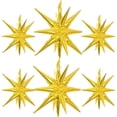 thumbnail image 1 of Globos globo estrellado de 14 puntas dorados LAIAMER de 22" - Paquete de 6, 1 of 7