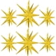 thumbnail image 1 of Globos globo estrellado de 14 puntas dorados LAIAMER de 22" - Paquete de 6, 1 of 7