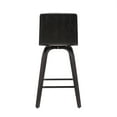 thumbnail image 2 of Leatherette Counter Height Bar Stool with Horizontal Stitching, Gray- Saltoro Sherpi, 2 of 5