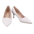 thumbnail image 1 of Zapatos de tacón alto con punta cerrada y puntiaguda para mujer, elegantes y a la moda, de piel sintética, para bodas, fiestas, color beige, 38, 1 of 15