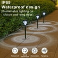 thumbnail image 5 of Ke1Clo Solar Garden Lights Outdoor Water Resistant LED Powered Pathway Lights for Patio Yard Walkway Decorative Lighting 10 Pack Auto On Off Dusk to Dawn, 5 of 7