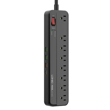 8 Outlet Surge Protector - 6 FT Cord for Home and Office Electronics