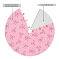 thumbnail image 2 of Sikiie Pink Bows 30-48 inches {designName} Print Christmas Tree Skirt Snowman Xmas Tree Skirt with Edge Christmas Decorations for Holiday Party-48", 2 of 7
