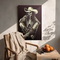thumbnail image 2 of “Skeleton Cowboy with Coffee Cup” Western Gothic Canvas Wall Art Ready to Hang for Living Room and Bedroom, 2 of 8