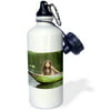 3dRose Panama, Wounaan Indian in a hand carved canoe - SA15 PMA0000 - Piper Mackay, Sports Water Bottle, 21oz