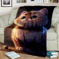 thumbnail image 1 of Mignon Calico Chat Garfield Chat Persan Ragdoll Dessin Animé Couverture Doux Jeter pour la Maison Chambre Lit Canapé Couverture Enfants, 1 of 7