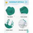 thumbnail image 3 of GYRATEDREAM Girl's 2 Piece Swimsuit Solid V Neck Spaghetti Strap Bikini Sets Beach Bathing Suit Swimwear for Teen Kids, 3 of 9