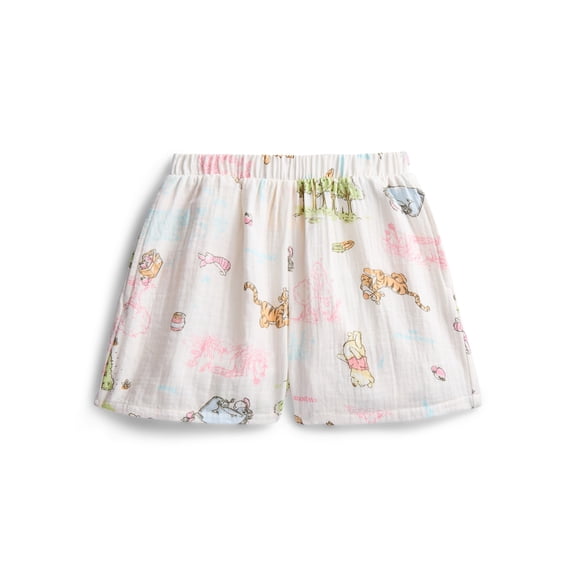 Disney Winnie the Pooh Girls Printed Cotton Shorts, Sizes 4-16