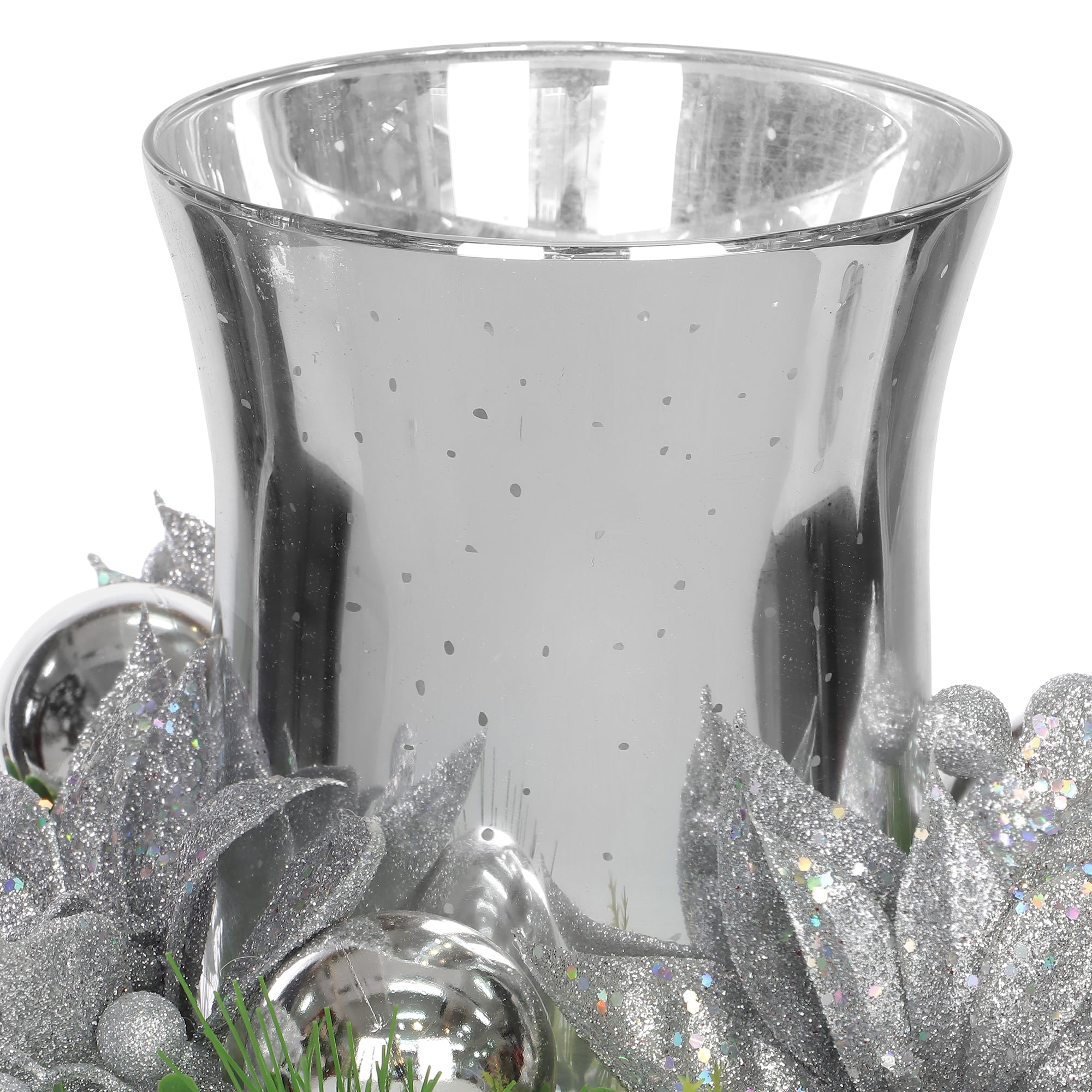 VACANCES TEMPS PL 8 en verre argenté Arrangement Décoration intérieure HOLIDAY TIME PL DECORATION ARGENT