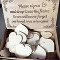 thumbnail image 6 of SPOORYYO Heart-Shaped Wooden Wedding Guest Book Drop Box with 80 Blank Hearts for Keepsake and Decoration, 6 of 9