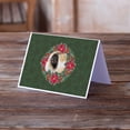 thumbnail image 2 of Pekingese Poinsetta Wreath Greeting Cards and Envelopes Pack of 8, 2 of 2