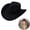 Black, variant on Womens Western Cowboy Hats Studded Pinched Cowgirl Caps Wide Brim Fedoras Beanies with Belt Buckle Party Outdoor Activity Head Wear