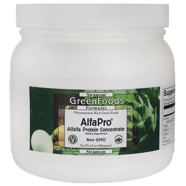 Swanson Alfapro Nongmo Alfalfa Protein Concentrate 12 oz Powder