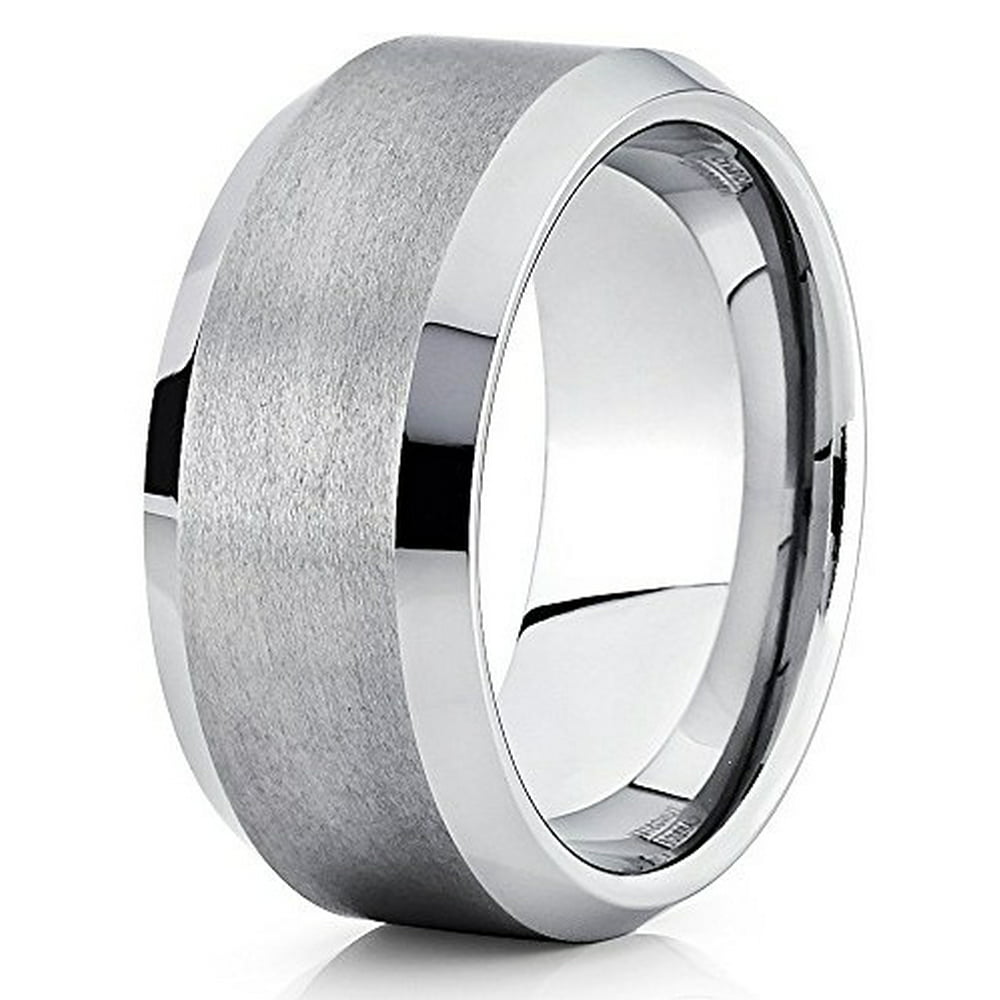 Silly Kings Tungsten Wedding Band Gray Tungsten Ring