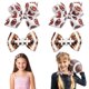 thumbnail image 1 of Paquete de 4 pinzas para el pelo de fútbol americano, pinzas para el pelo con lazo de piel sintética, horquillas para el pelo con cinta de grogrén para niñas y mujeres, suministros de accesorios para, 1 of 3