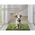 thumbnail image 6 of Civkor Bathroom Rugs, Bath Mats Set 2 Pieces with Non Slip Backing, 31x20 Plus 24x16Inch, Machine Washable, Soft Shiny Chenille and Quick Qry, Green, 6 of 8