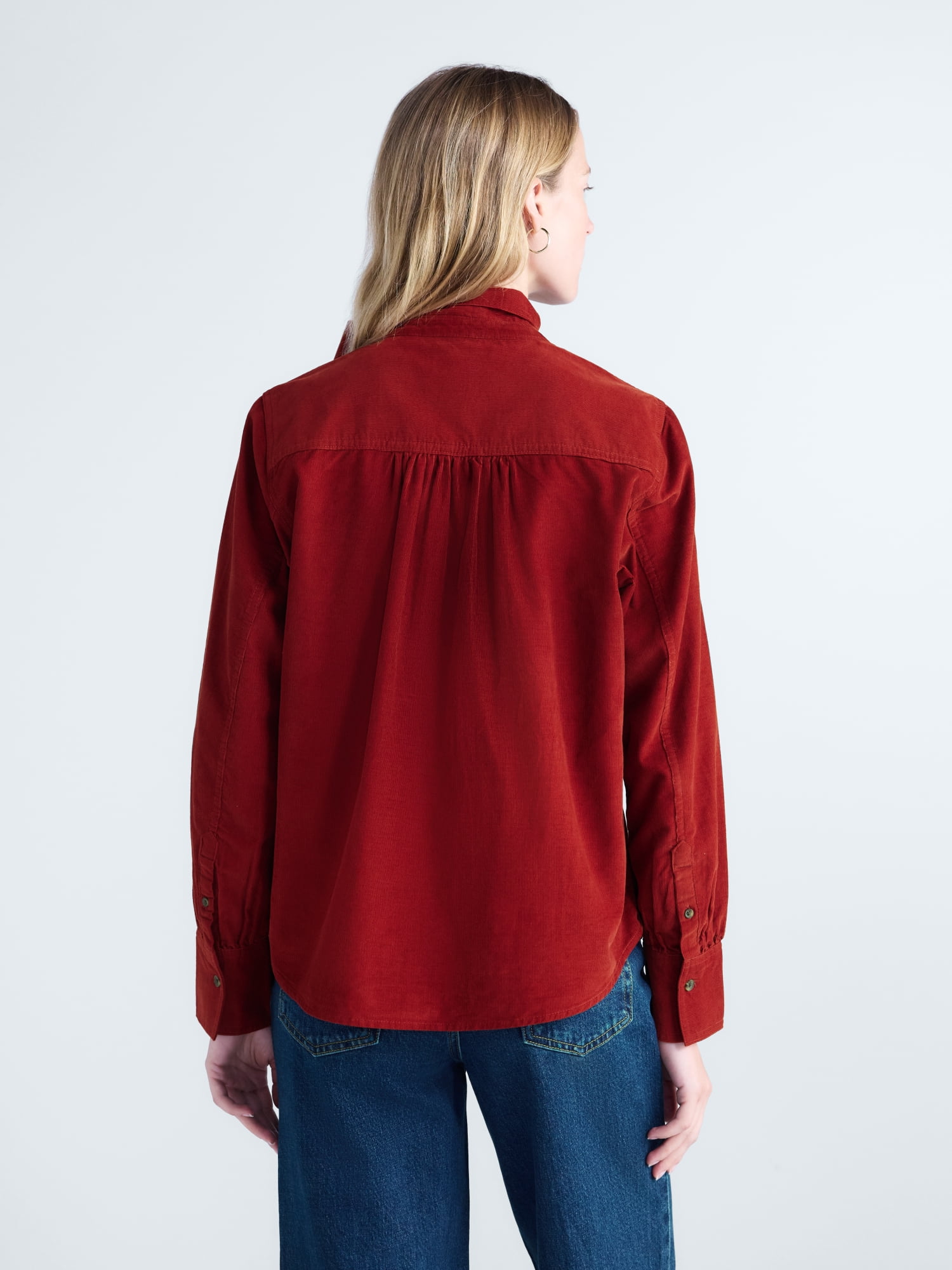 Free Assembly Women's and Women's Plus Long Sleeve Tie Neck Shirt, Sizes XS-4X