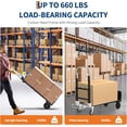 thumbnail image 6 of ChaoLink 2-in-1 Convertible Folding Hand Truck Dolly – 660 Lbs Load Capacity Carbon Steel Collapsible Cart with Wheels & Elastic Straps for Home, 6 of 8