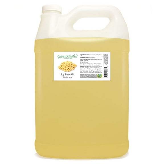 GreenHealth Soybean Carrier Oil, 1 Gallon Clear Plastic Jug with Cap