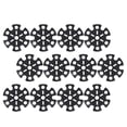 thumbnail image 1 of RUNROTOO 12 Pcs Embout de Remplacement Flocon de Neige Noir Protecteur en Caoutchouc pour Accessoires de Randonnée, 1 of 7