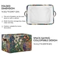 thumbnail image 2 of Yayeee Canvas Storage Basket with Handles for Shelves Fabric Bins Closet Organizer, White Floral Garden, 2 of 8