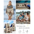 thumbnail image 5 of Boho Southwest Beach Towels Oversized Super Absorbent, Farmhouse Aztec Tribe Brown Blue Plaid Lightweight Bath Towel Quick Dry Sets For Bathroom/Pool/Rv Camping/Beach Play/Gym Room/Picnic 30"x60", 5 of 8