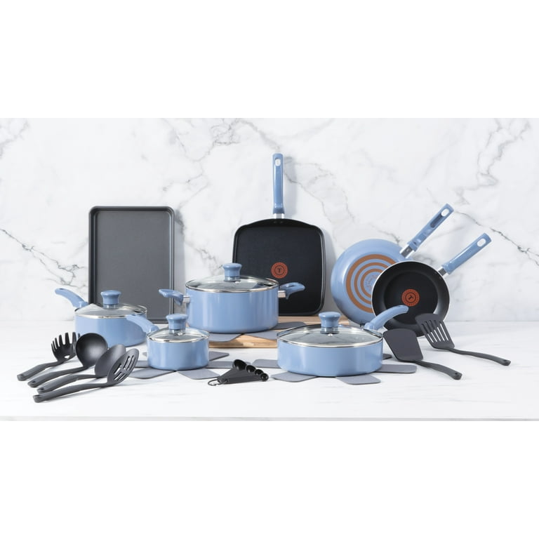 T-fal Kitchen Solutions, 22 Piece Non-Stick Pots and Pans Cookware