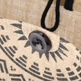 thumbnail image 4 of Vintage Bohemian Style Jute Handbag with Fine Workmanship and Durable Material, Unique Digital Pattern Print, Lightweight and Comfortable for Shopping, 4 of 8