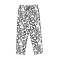 thumbnail image 4 of Xecao Hand Drawn Snake Women's Straight Lounge Pajama Pants: The Epitome of Relaxed Sleepwear, 4 of 9