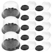 HEATSHAKING Cake Containers Clear Plastic 50Pcs 4.72X4.72X3.14in