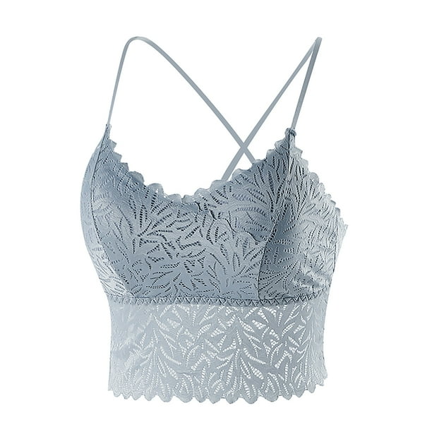 Sujetador deportivo para mujer, sin aros, acolchado, de soporte medio, para Yoga, gimnasio, correr, entrenamiento, camisetas sin mangas para entrenar, dormir y viajar Fridja nalpqowj32964