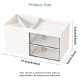 thumbnail image 2 of Pencil Pen Holder for Desk, Plastic Office Desk Accessories Organizer, Business Card/Mobile Phone/Stationery Holder Storage Box, White, 2 of 7