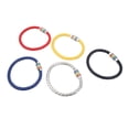 thumbnail image 4 of Juego de pulseras tejidas de 5 uds., pulseras de cuero trenzadas con cierre magnético, rojo, azul, plateado, amarillo, azul marino, para regalo, 4 of 5