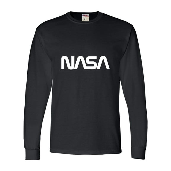 Adult Nasa Worm Logo Long Sleeve T-Shirt