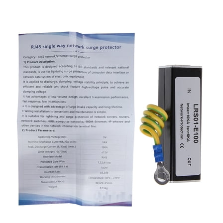 RJ45 Surge Protector for Protection for Lightning Arrester For 10/100M Ethernet
