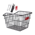 thumbnail image 4 of Cesta de almacenamiento trasera para bicicleta de metal sin tapa, cesta de carga, construcción robusta, gran capacidad, accesorios para bicicletas de, 4 of 8